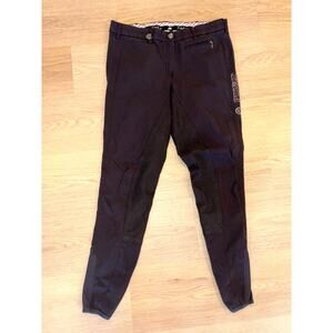 Pikeur dark brown breeches/riding pants w/logo womens size EU 44 US size 32